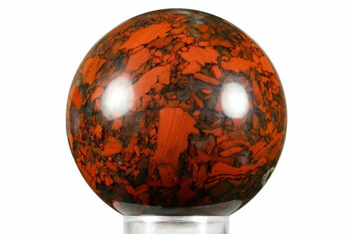 Polished Brecciated Red Jasper Sphere - South Africa #370876